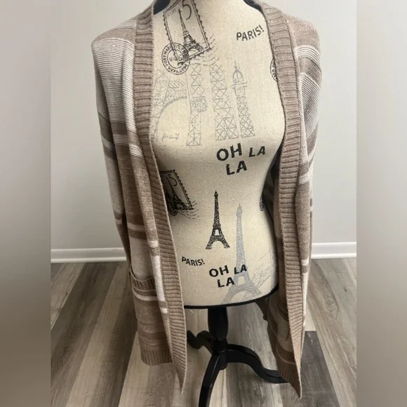 Y2k Long Striped Cardigan with Pockets! - Picture 1 of 15